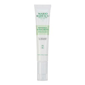 Mario Badescu Mineral Sunscreen SPF 30 bottle front, reef-safe protection for all skin types.