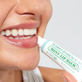 Close-up of Mario Badescu Mint Lip Balm texture delivering rich moisture