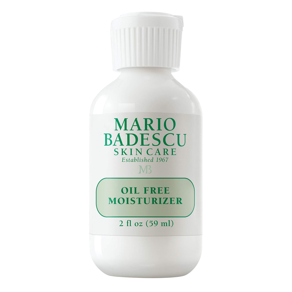 Mario Badescu Oil Free Moisturizer bottle for fast-absorbing hydration on oily or sensitive skin.