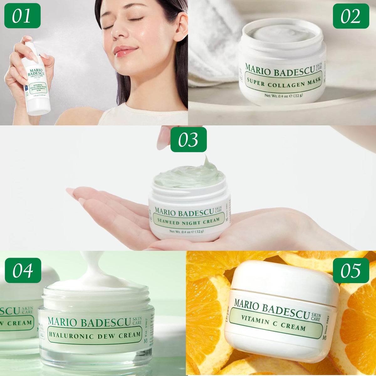 Mario Badescu Seaweed Night Cream jar nourishes overnight