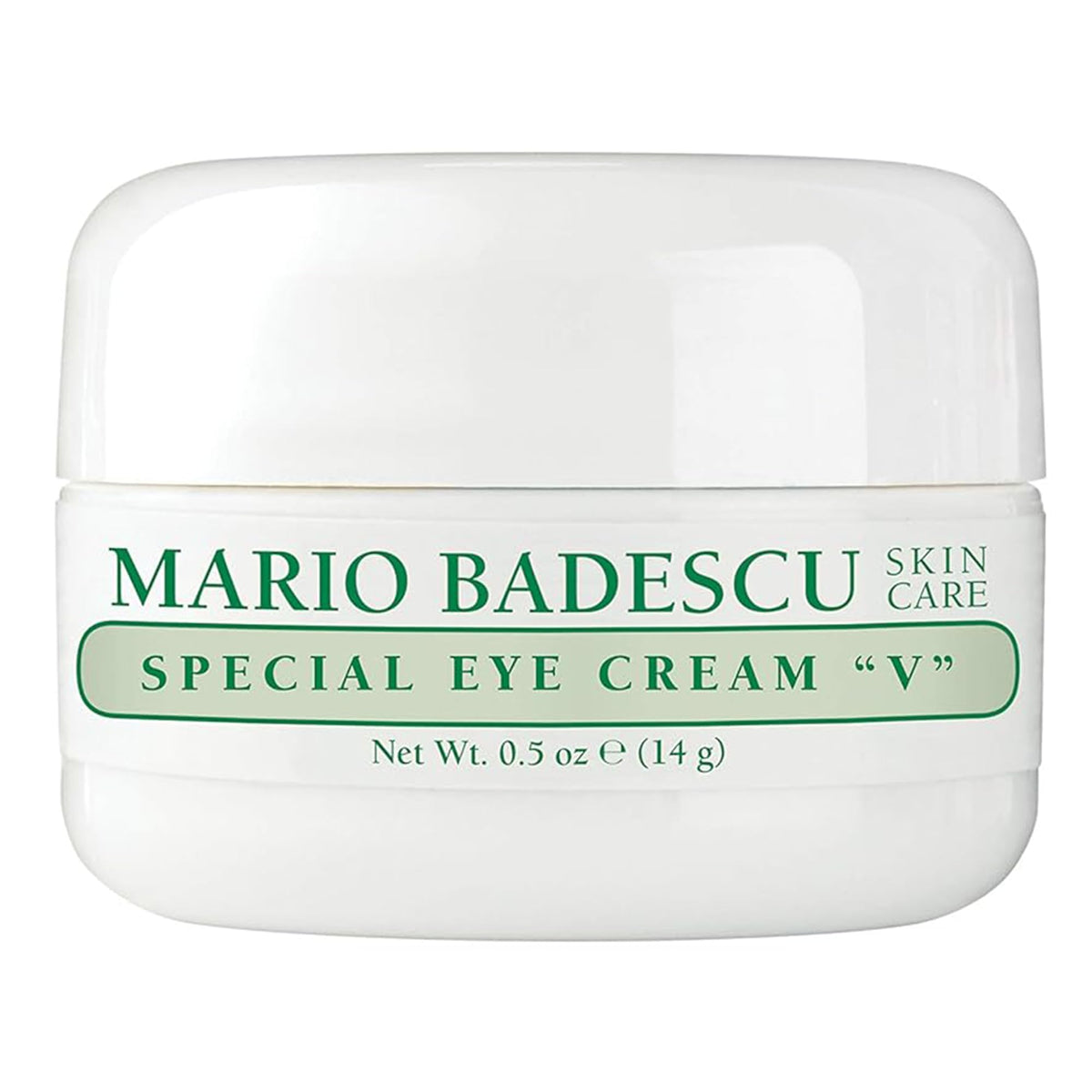 Mario Badescu Special Eye Cream V tube closeup highlighting rich, nourishing texture for dry skin