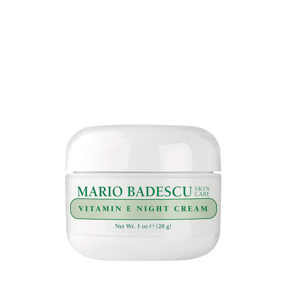 Mario Badescu Vitamin E Night Cream jar—rich hydration for dry skin