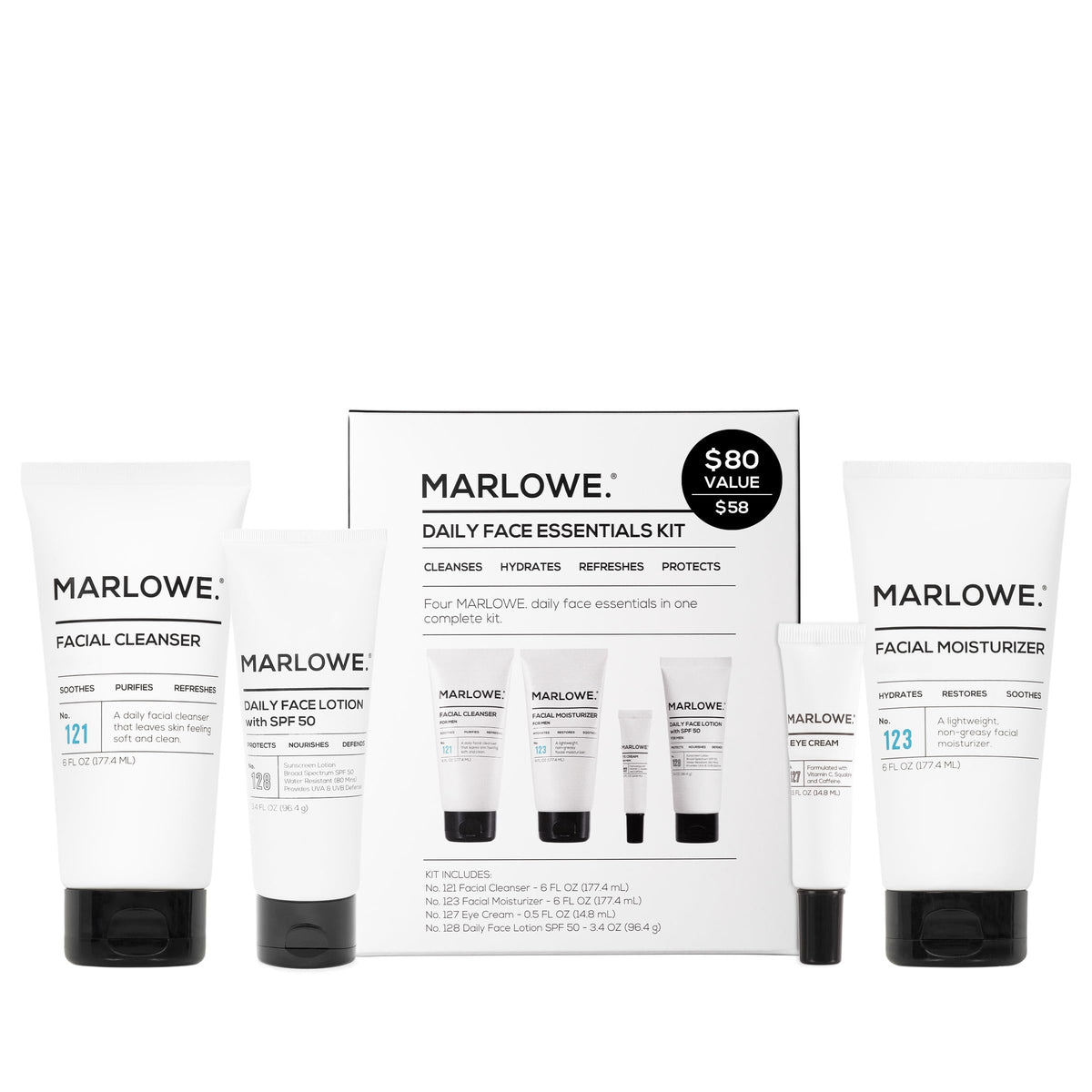 Marlowe daily face wash gel close-up showing gentle cleansing action
