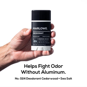 MARLOWE glide-on-deodorant-stick demonstrates easy application and quick absorption.