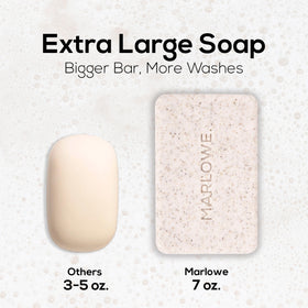 MARLOWE No. 102 bar lather showing creamy foam and scent.