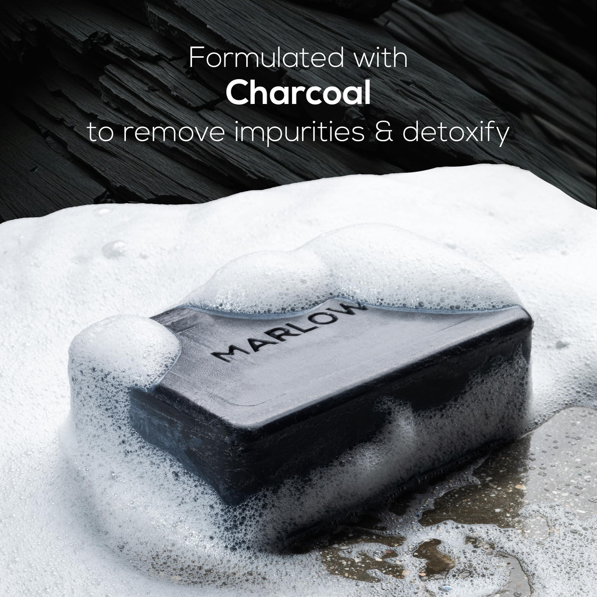 MARLOWE No. 106 Charcoal Soap with shea butter for deep hydration