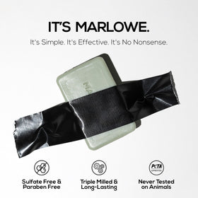MARLOWE No. 108 triple-milled 7oz bar for long-lasting use.