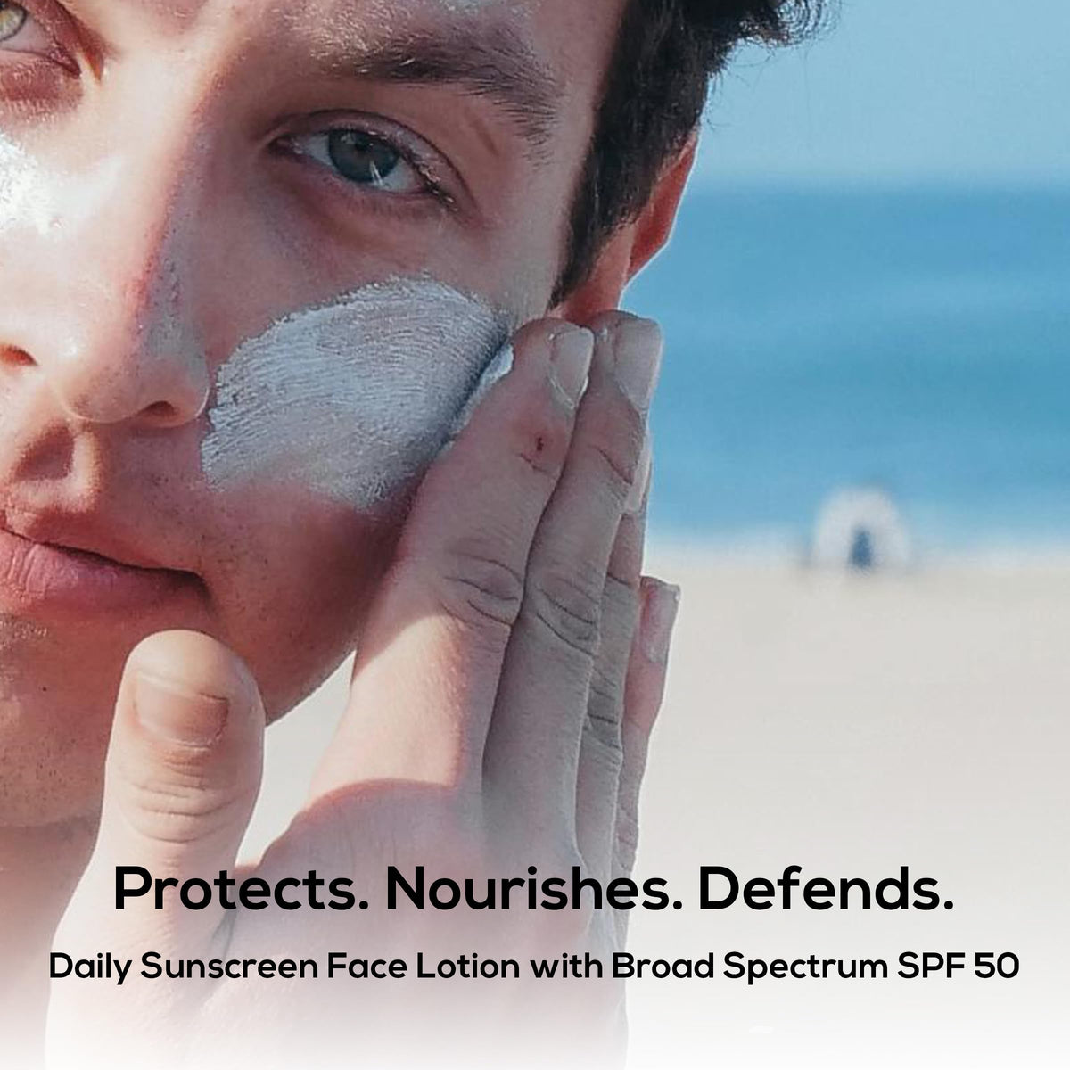 MARLOWE No. 128 SPF 50 label close-up shows UVA/UVB protection.