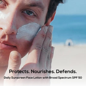 MARLOWE No. 128 SPF 50 label close-up shows UVA/UVB protection.