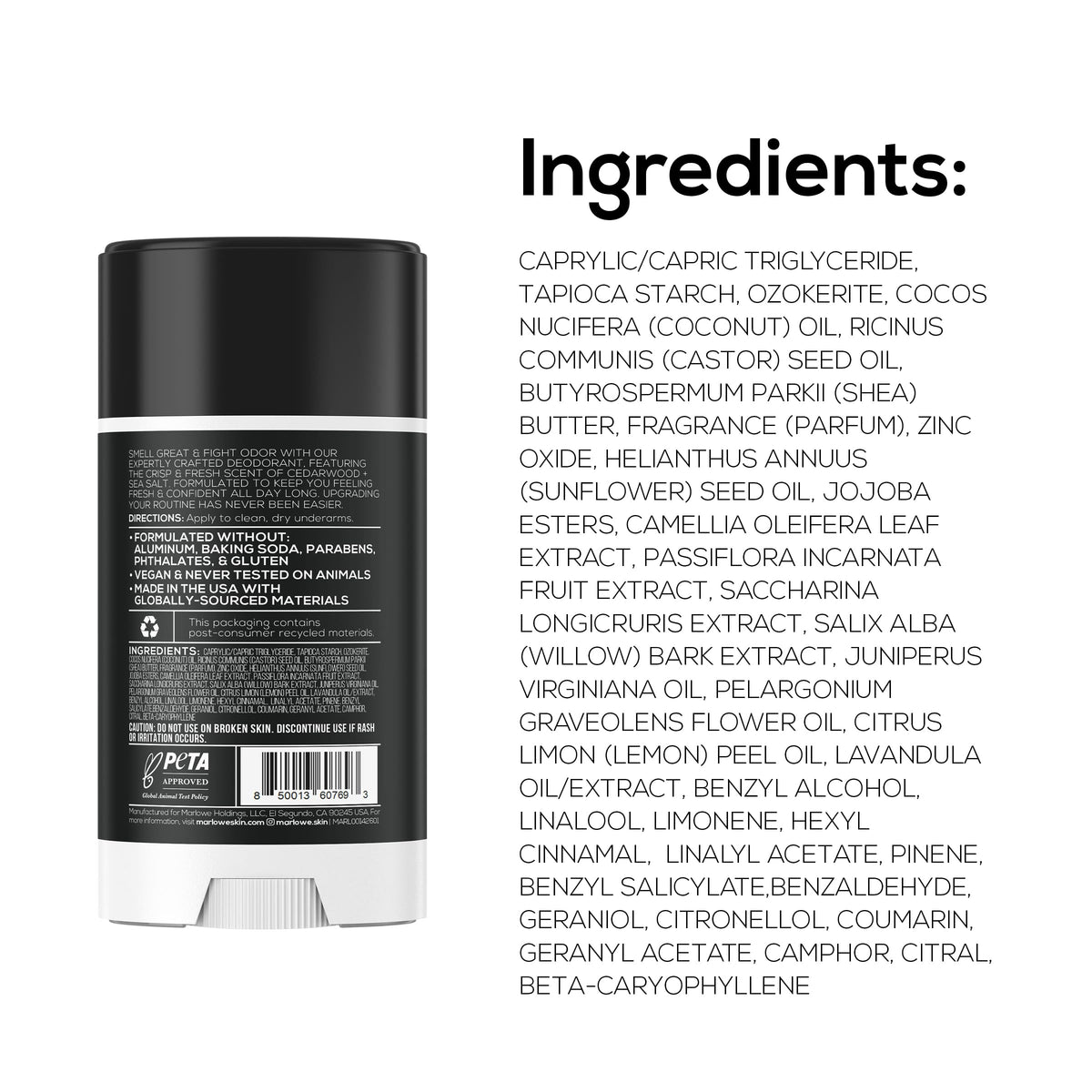 MARLOWE vegan-paraben-free formula ideal for sensitive skin.