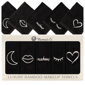 Marmaris Co. luxury black makeup washcloths: soft texture for gentle makeup removal