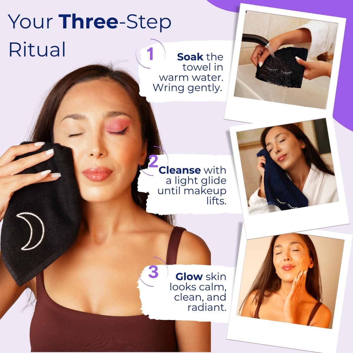 Marmaris Co. packaging box for a 5-piece makeup washcloth set