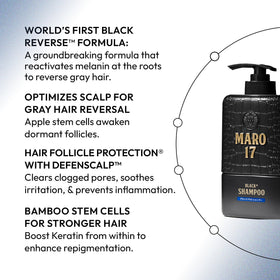 MARO17 Black+ Shampoo lather action during wash