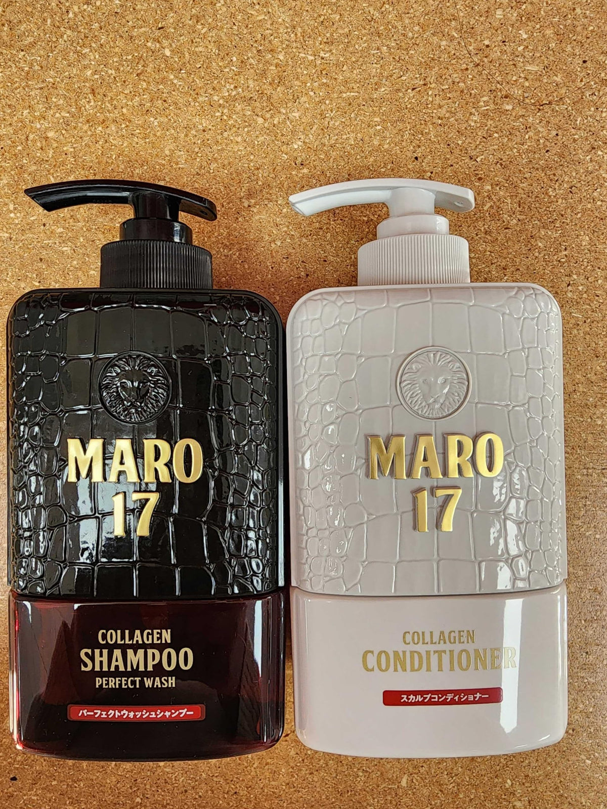 MARO17 collagen conditioner bottle side view, detangling and scalp nourishment