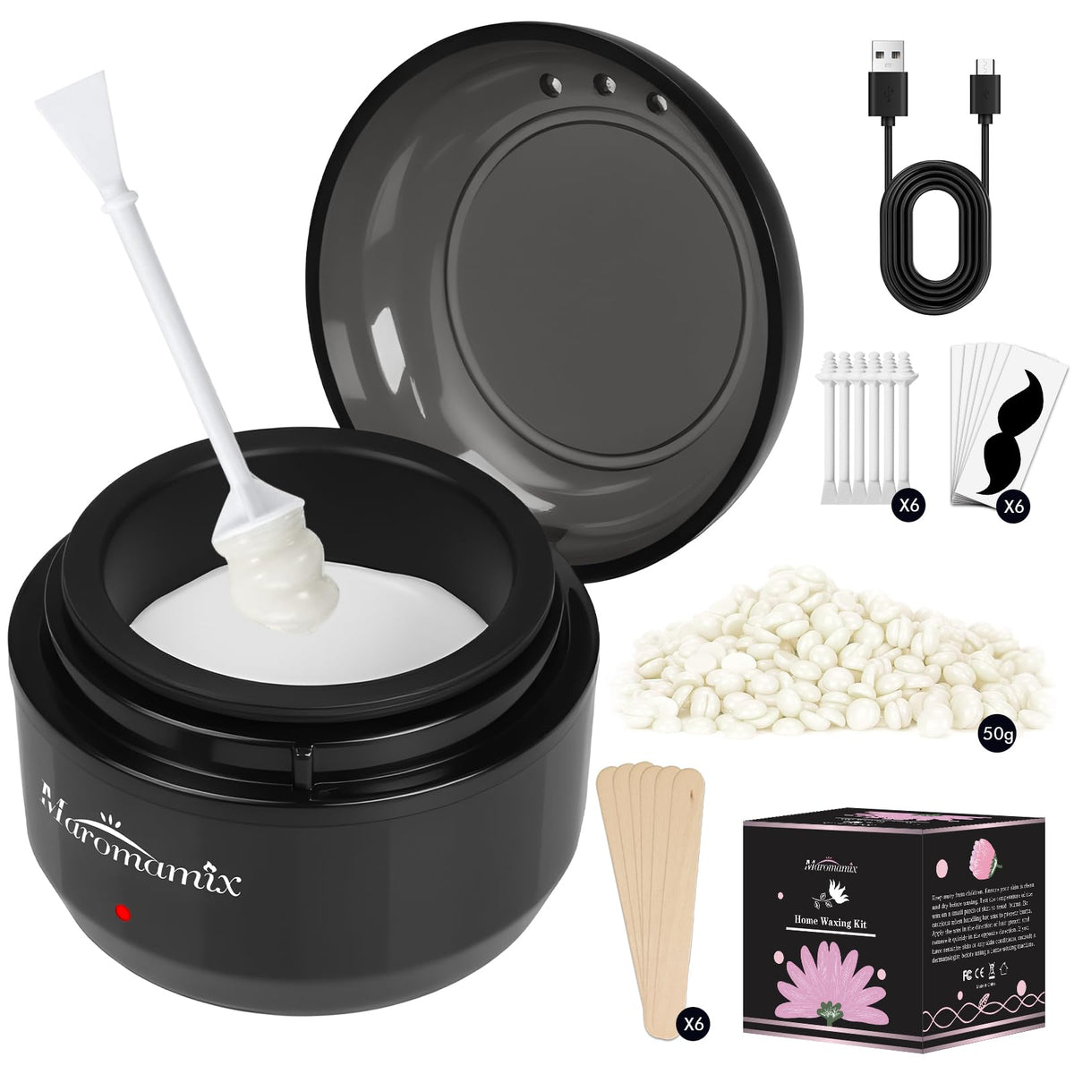 Maromamix nose wax warmer compact for on-the-go grooming and precise waxing