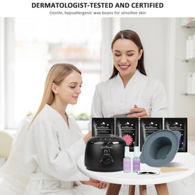 Maromamix removable silicone wax pot for easy cleanup after waxing