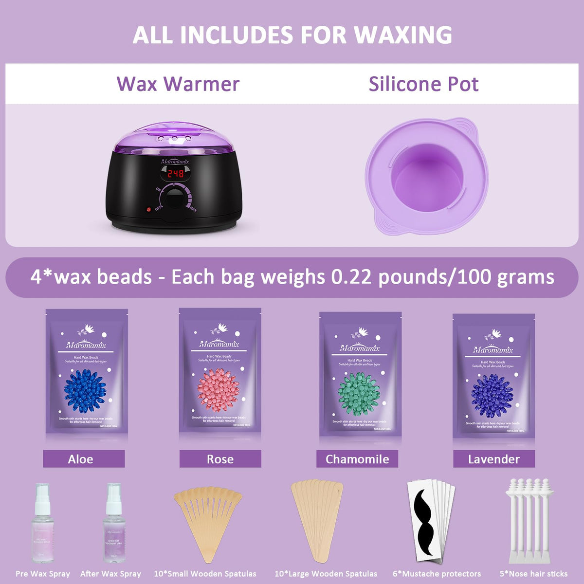Post-wax spray from Maromamix soothing skin after waxing.