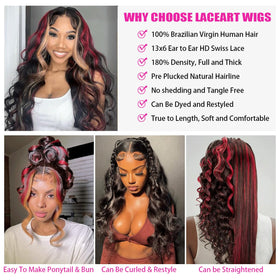 MARRY MOON 180 density lace-front wig provides full, natural-looking volume from roots to ends.