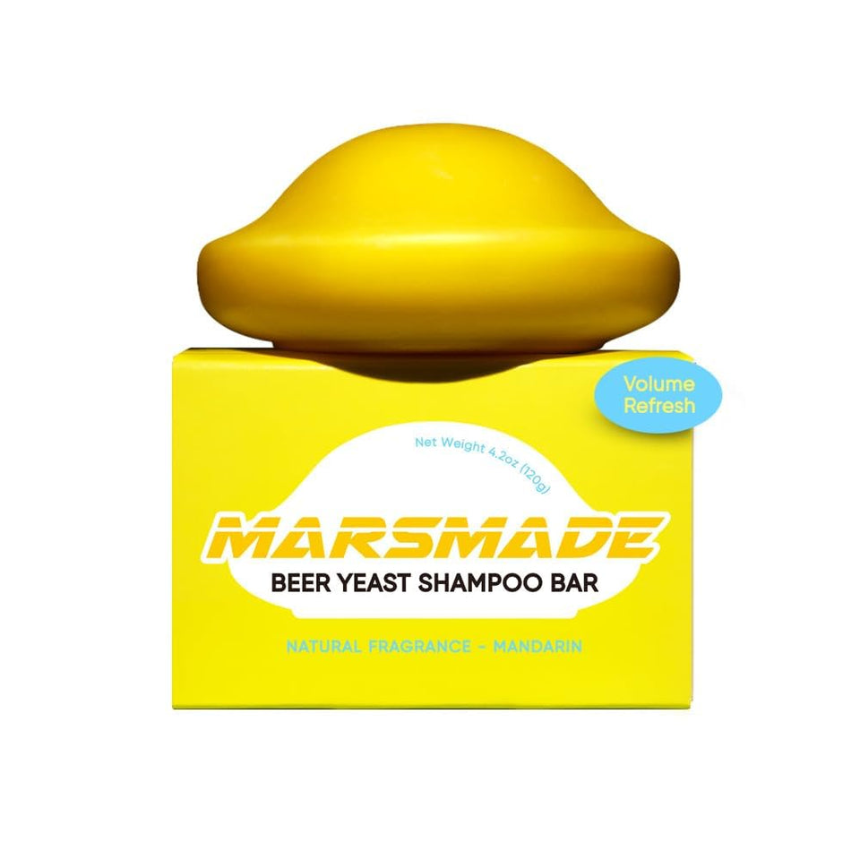 Mars Made Beer Yeast Shampoo Bar full-lather for fuller-looking hair.