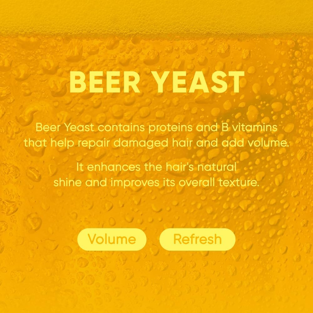 Mars Made Beer Yeast Shampoo Bar with panthenol and yeast extract for improved texture.