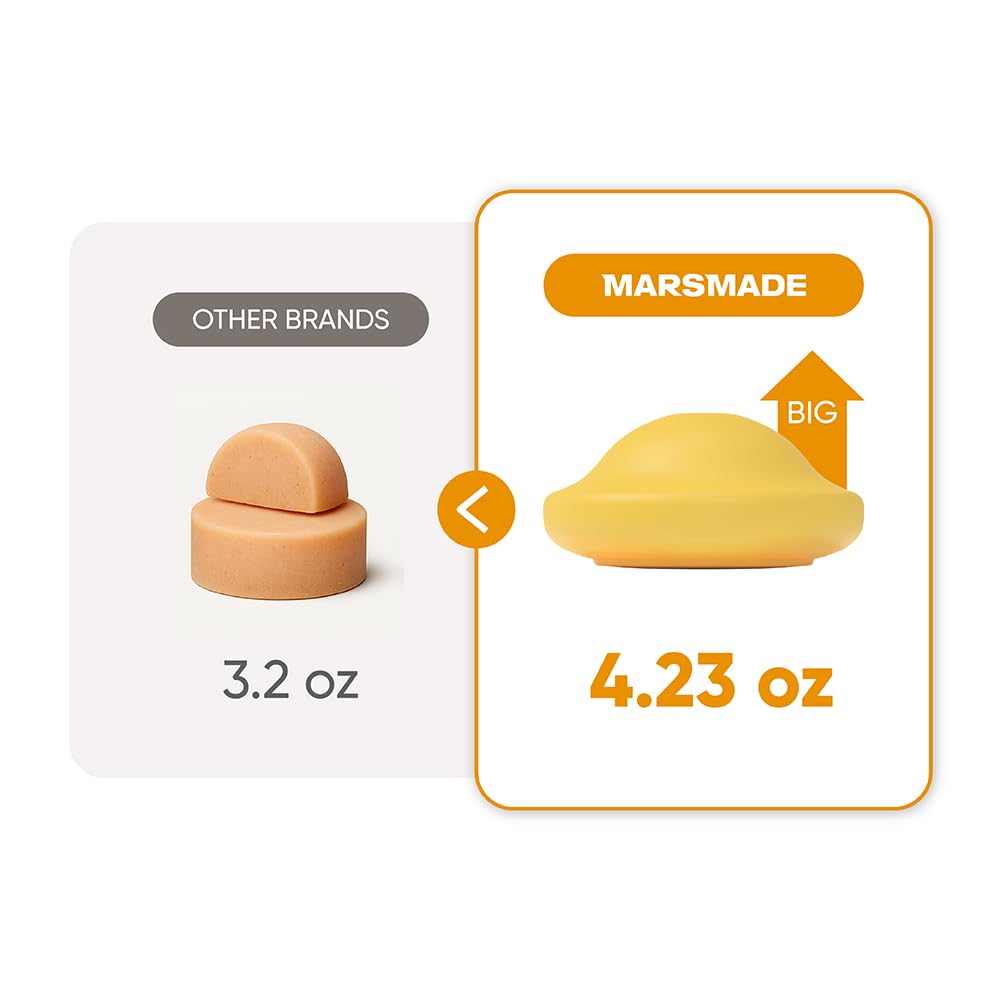 Mars Made Ginger Shampoo Bar 120g bar, travel-friendly and compact