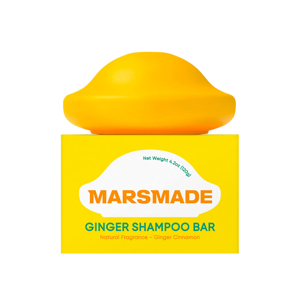 Mars Made Ginger Shampoo Bar energizes scalp with invigorating ginger for a fresh feel