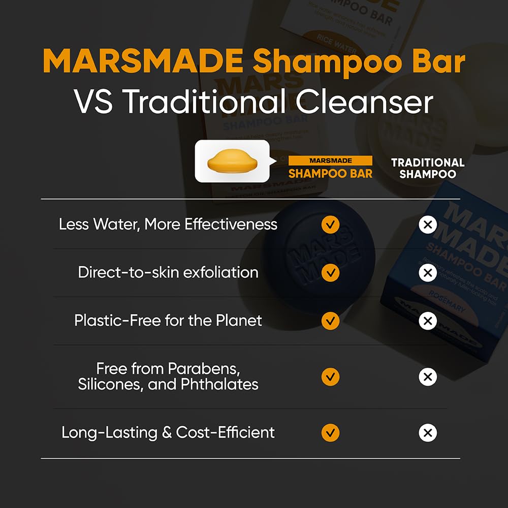 Mars Made Ginger Shampoo Bar sulfate-free formula for gentle cleansing