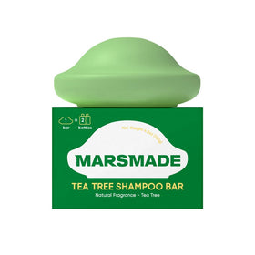 Mars Made Tea Tree Shampoo Bar 2.0 close-up for purifying scalp cleanse.