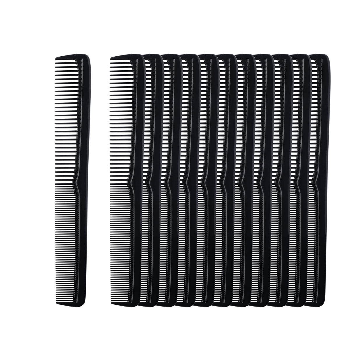 Mars Wellness 7-inch hair comb bulk pack in black offers smooth detangling for all hair types.