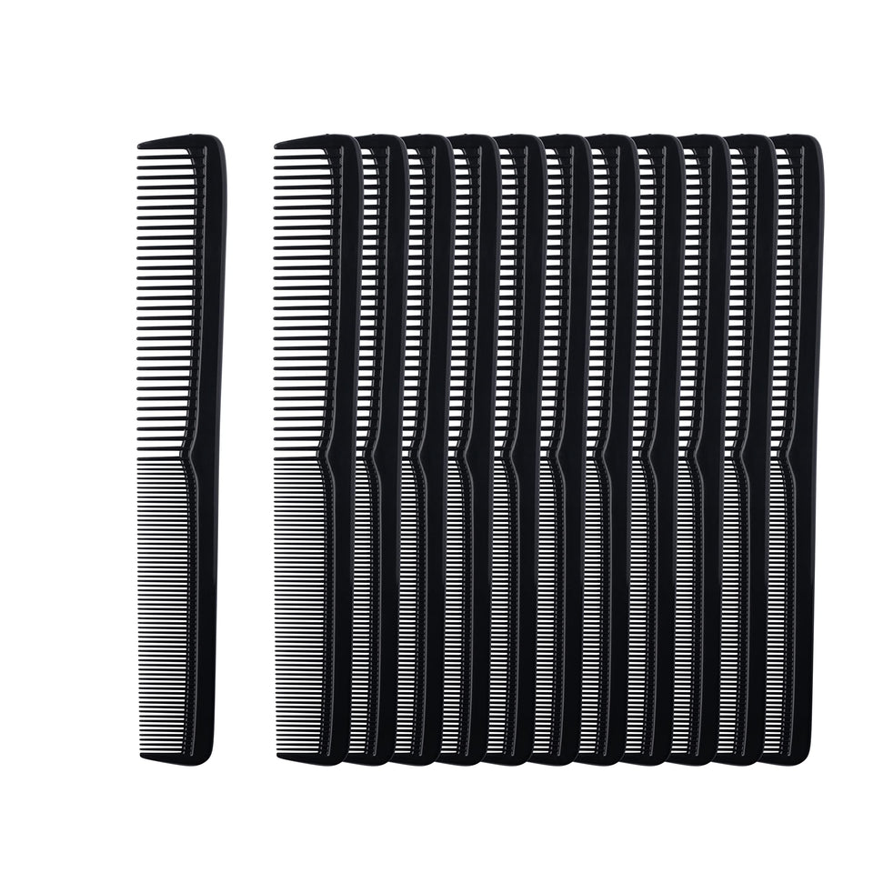 Mars Wellness 7-inch hair comb bulk pack in black offers smooth detangling for all hair types.
