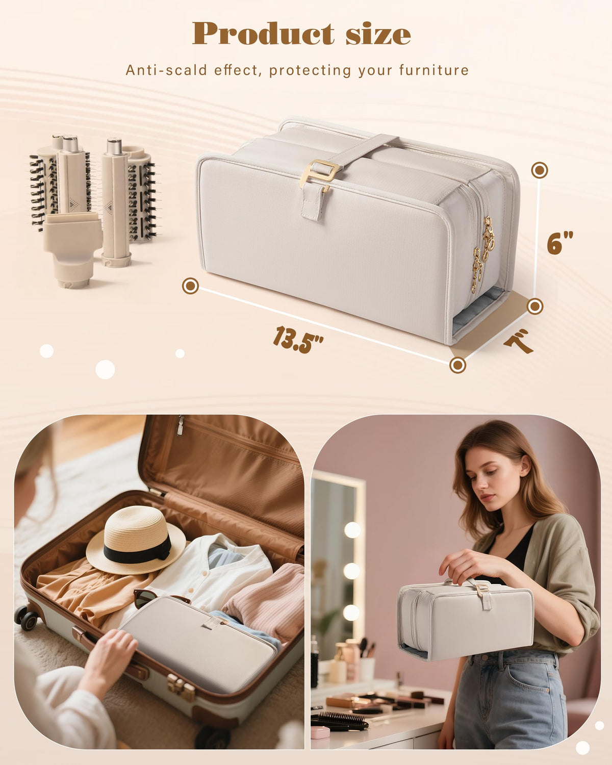 Marscamd travel bag fits Shark Flexstyle and Dyson Airwrap for convenient kit organization
