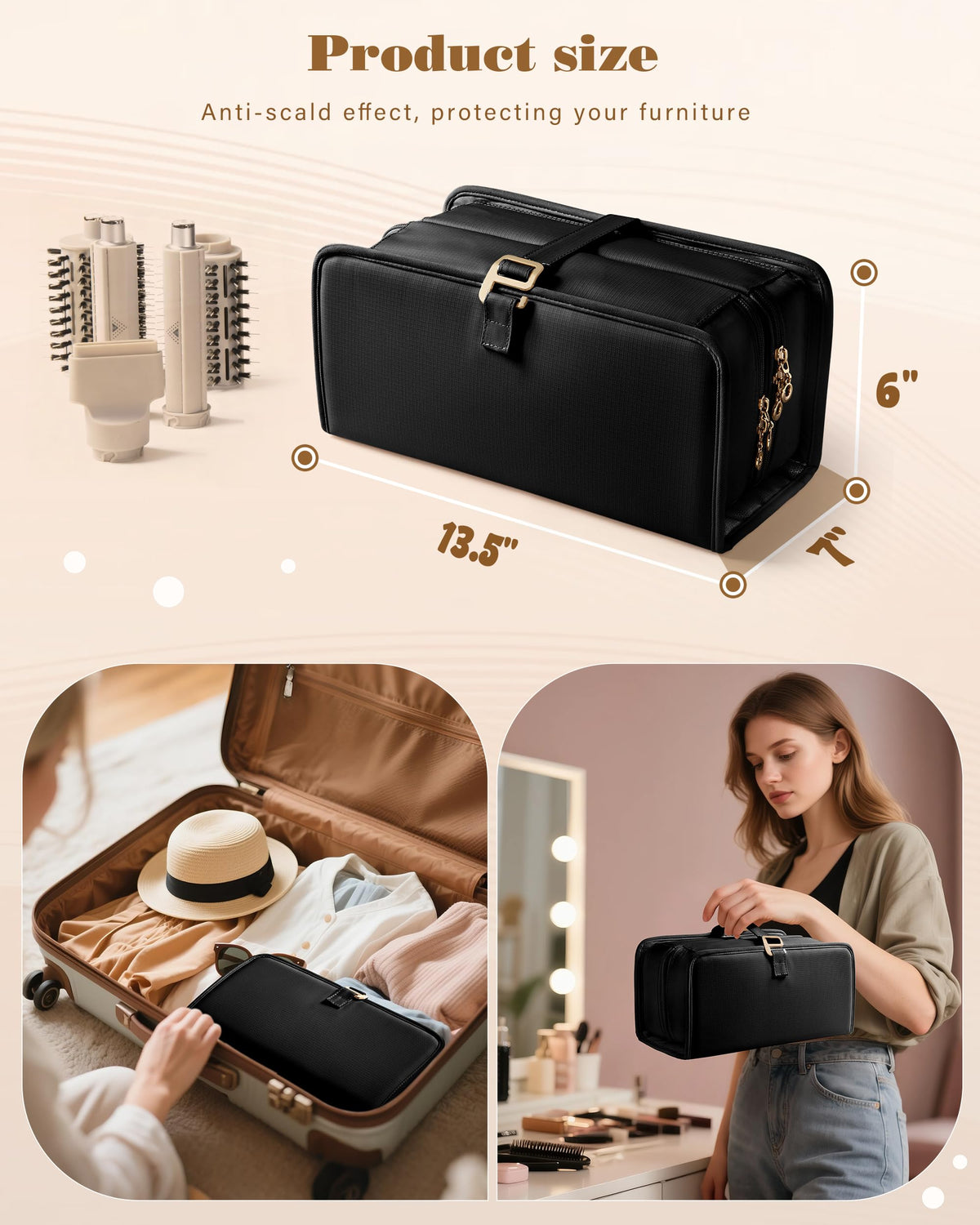 Marscamd travel bag compatible with Shark Flexstyle and Dyson Airwrap Styler