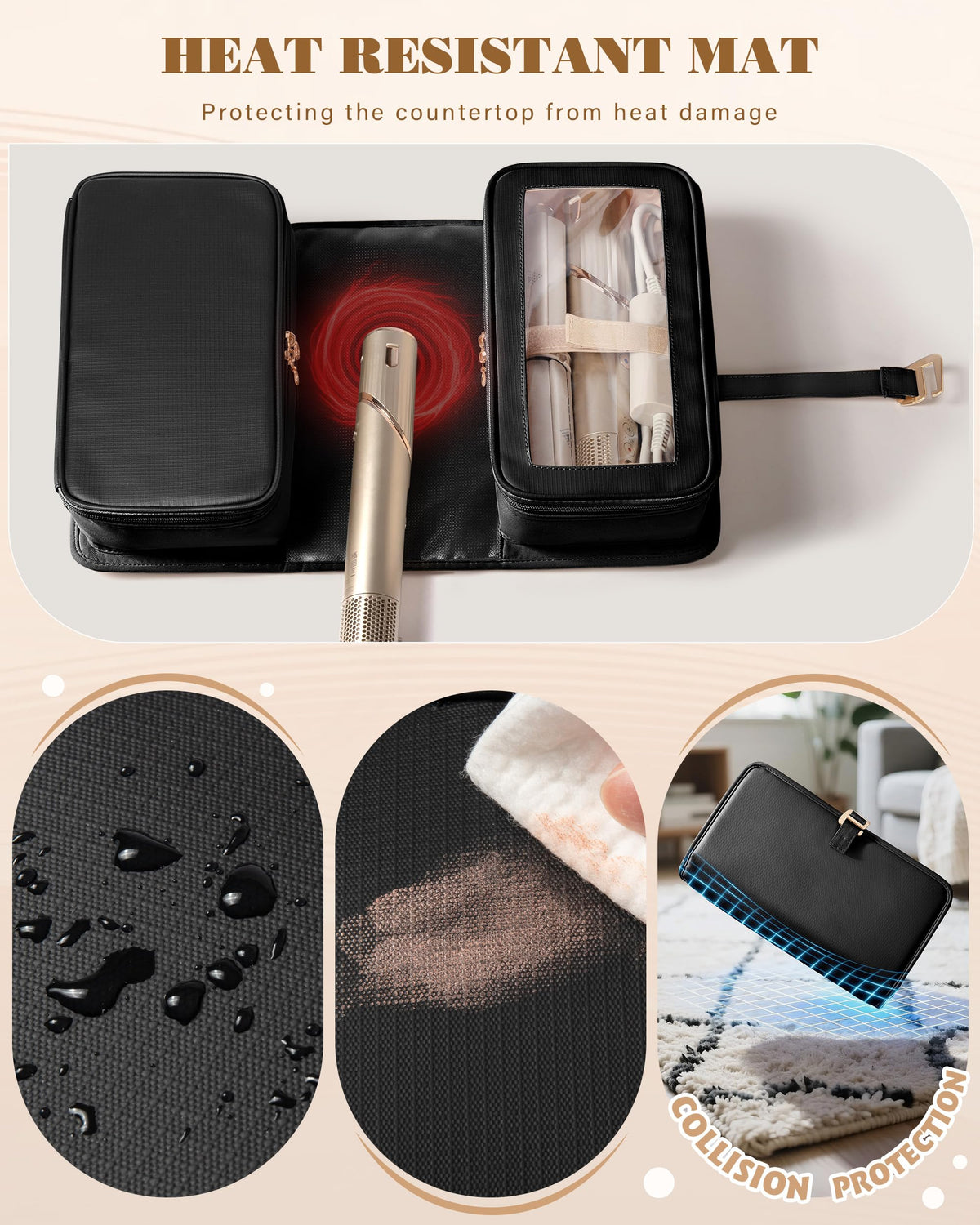 Marscamd bag secure straps hold multi-stylers in place during transport