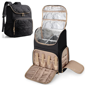 Marscamd insulated hairstylist travel bag main compartment keeps large tools organized