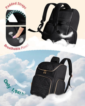 Marscamd insulated hairstylist travel bag side pockets store spray bottles and clips securely