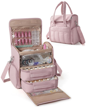 Marscamd Nail Polish Organizer displaying 70-bottle capacity for tidy storage.