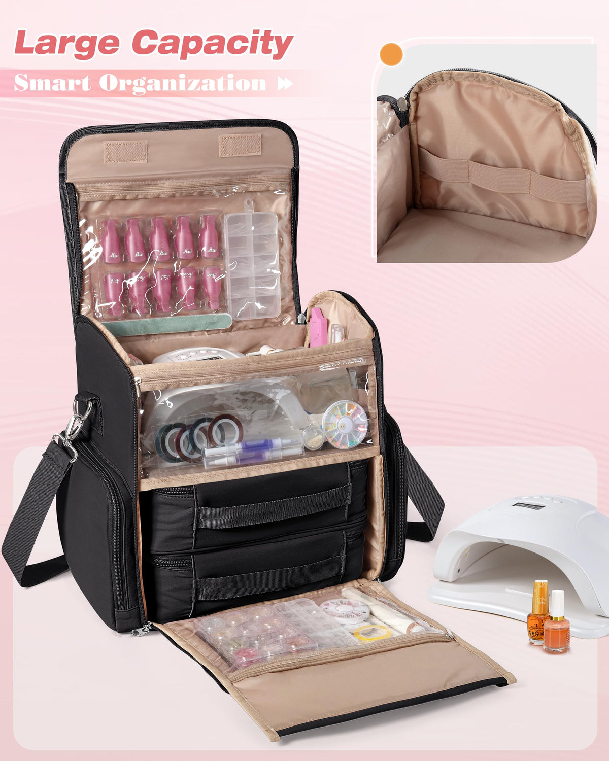 Marscamd organizer with removable bags keeps bottles secure and easy to rearrange