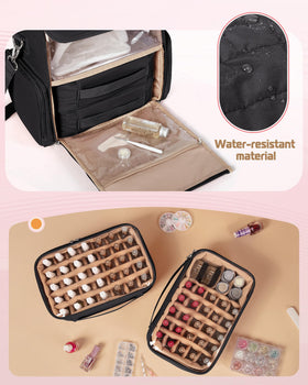 Marscamd bag top compartment fits lamp and remover bottles for efficient setup