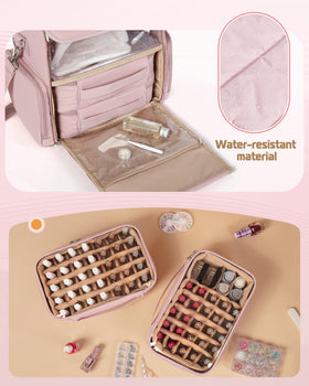 Marscamd organizer showing removable bags for flexible bottle storage.