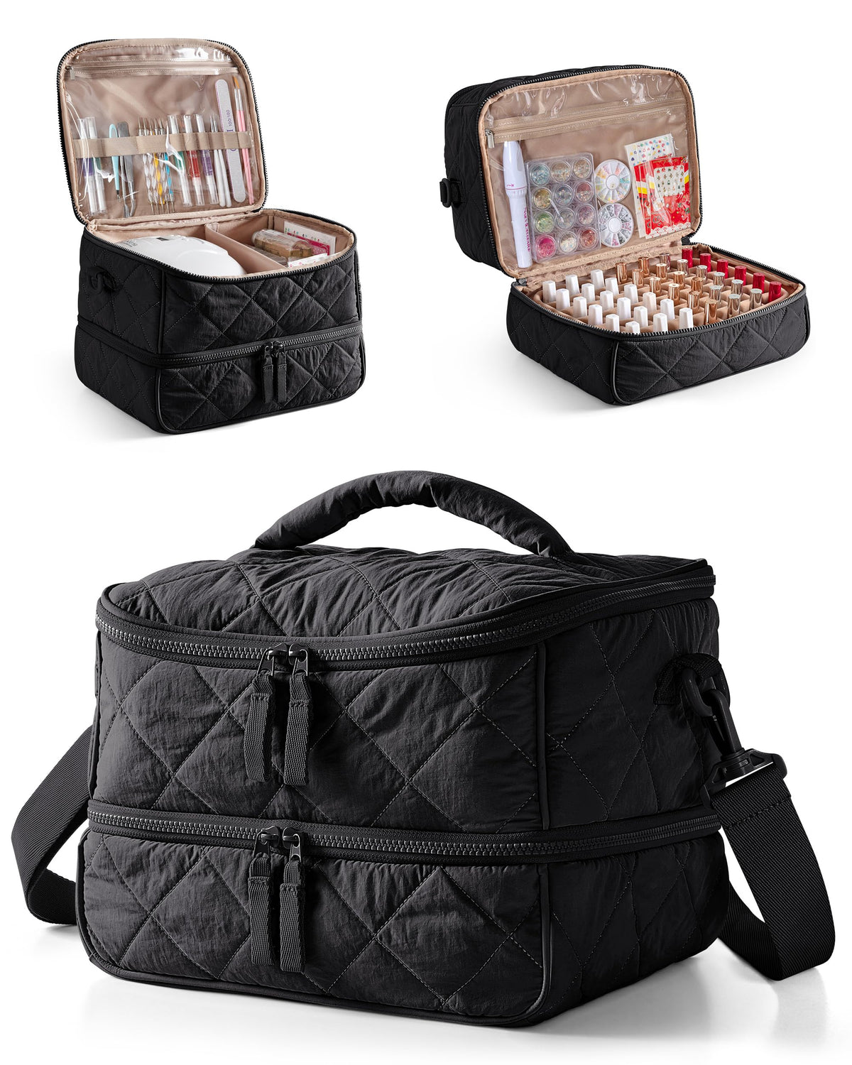 Marscamd quilted organizer back view highlighting easy carry and style