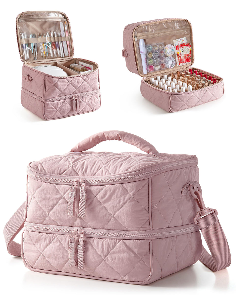 Marscamd quilted organizer bag bottle-divider for 42 bottles