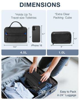 Marscamd Toiletry Bag interior mesh pockets prevent items from shifting