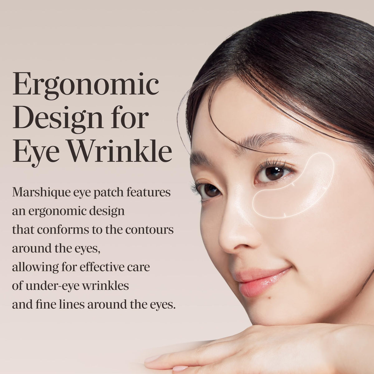 Marshique hydrogel under-eye patches in use for daily self-care.