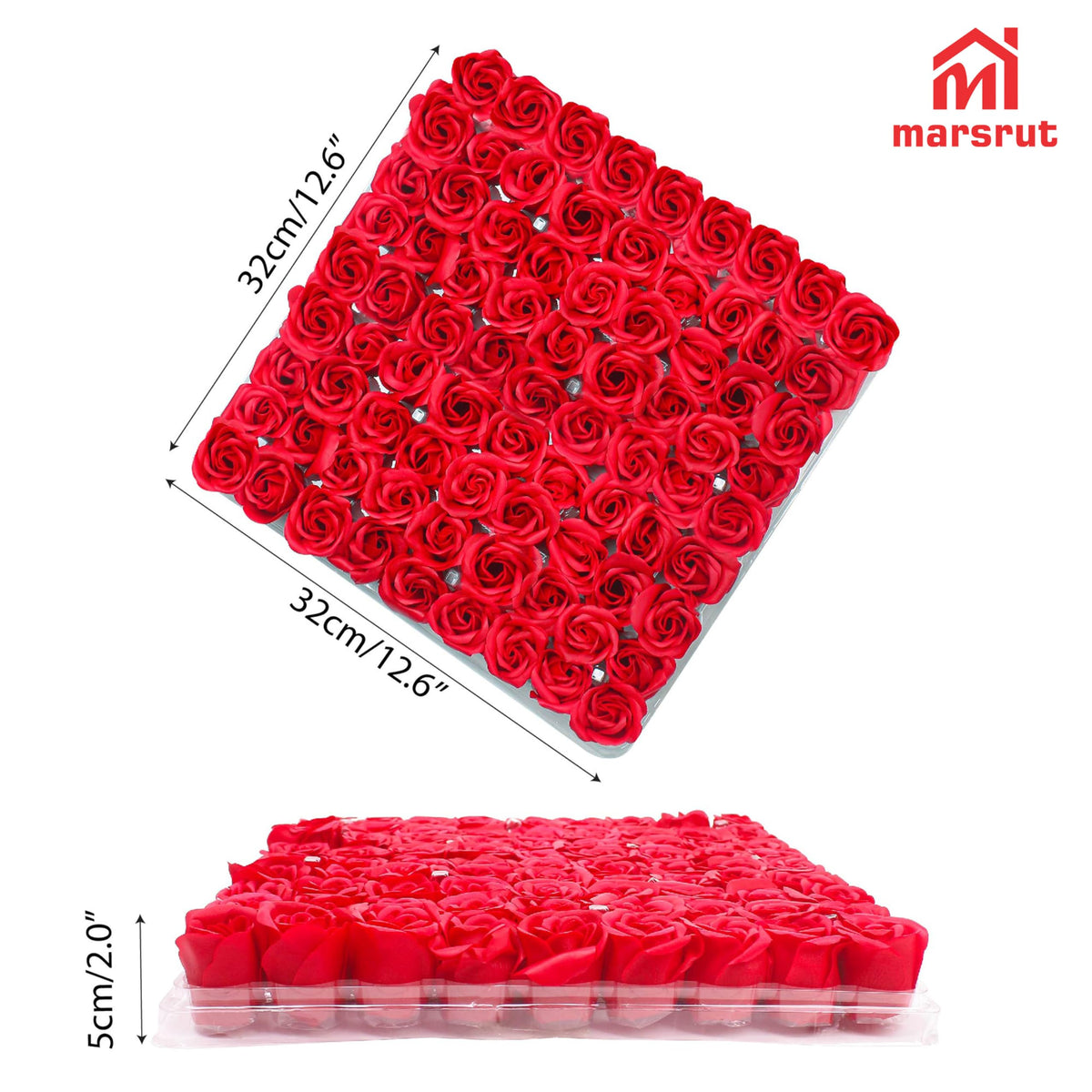 Marsrut rose petal bath soap—delicate petals and soothing scent.