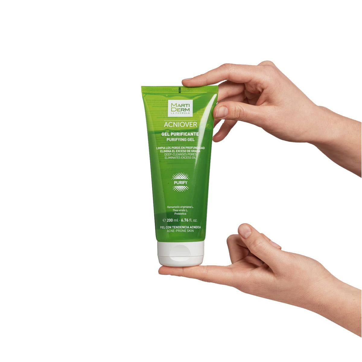 Martiderm Acniover gel packaging and label shown for easy recognition.
