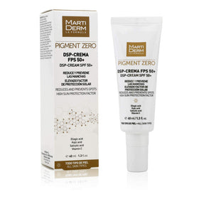 Martiderm Brightening Cream SPF 50+ bottle shown for daily use and sun protection.