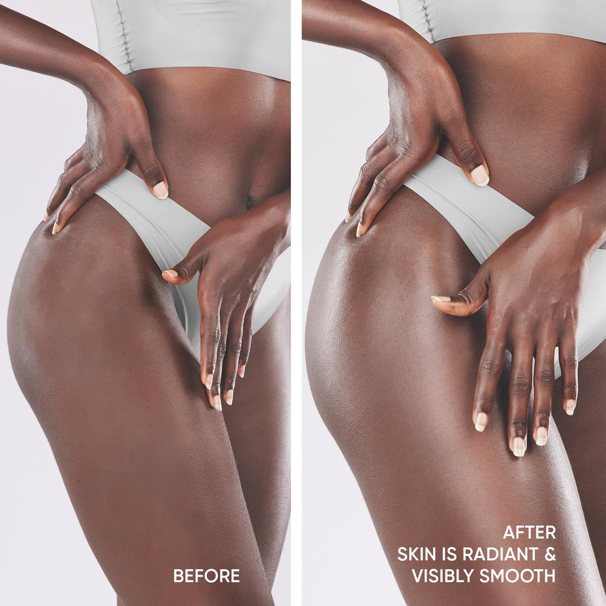 Martinni Brazilian Bum Cream application hand with quick absorption