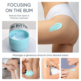 Martinni Brazilian Bum Cream skin contact on hip shows a natural glow