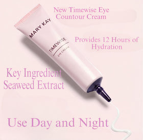 Mary Kay Eye Cream being applied under the eye area.