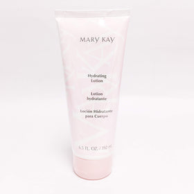 Mary Kay Hydrating Lotion bottle pump shows daily moisture for the skin.
